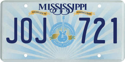 MS license plate JOJ721