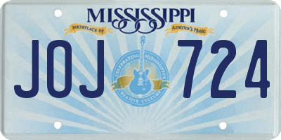 MS license plate JOJ724