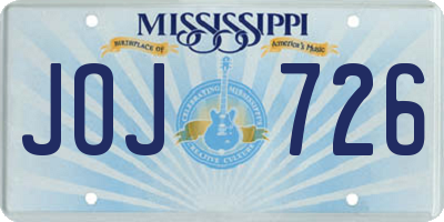 MS license plate JOJ726