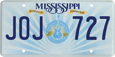 MS license plate JOJ727