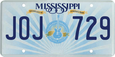 MS license plate JOJ729