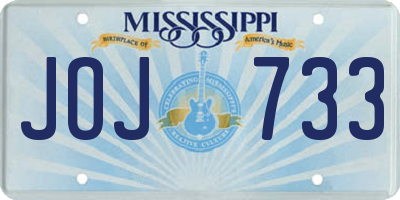MS license plate JOJ733