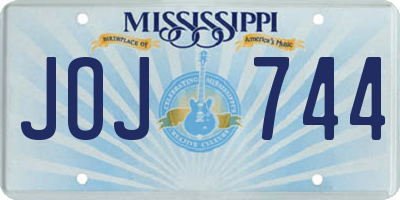 MS license plate JOJ744