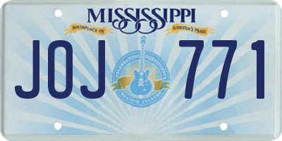 MS license plate JOJ771