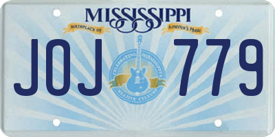 MS license plate JOJ779