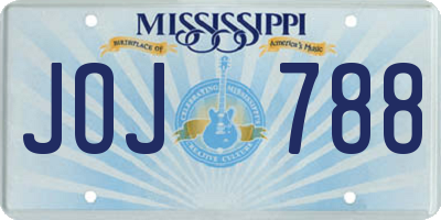 MS license plate JOJ788