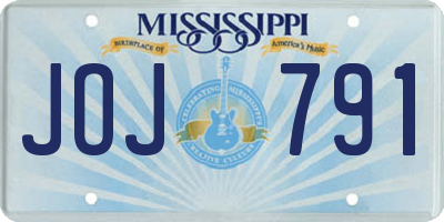 MS license plate JOJ791