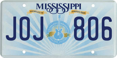MS license plate JOJ806