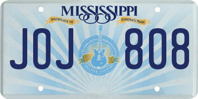 MS license plate JOJ808