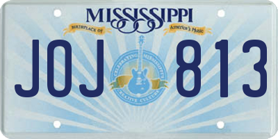 MS license plate JOJ813