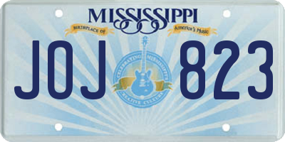 MS license plate JOJ823
