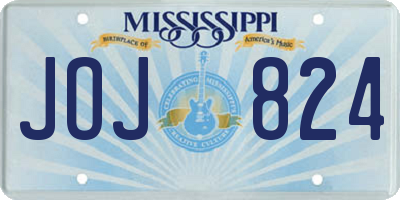 MS license plate JOJ824