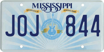 MS license plate JOJ844