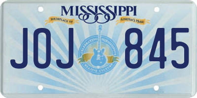 MS license plate JOJ845