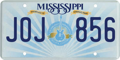 MS license plate JOJ856