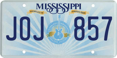 MS license plate JOJ857