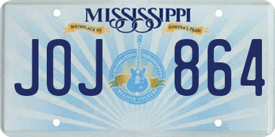 MS license plate JOJ864