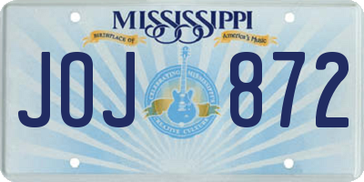 MS license plate JOJ872