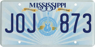 MS license plate JOJ873
