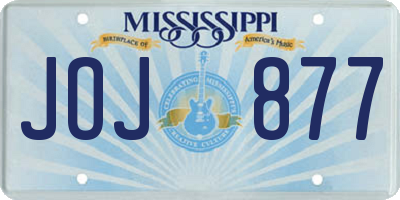 MS license plate JOJ877