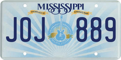 MS license plate JOJ889