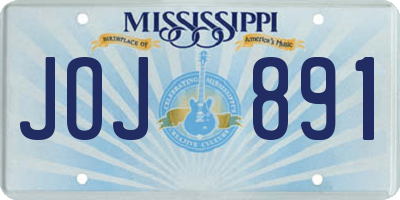 MS license plate JOJ891