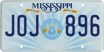 MS license plate JOJ896