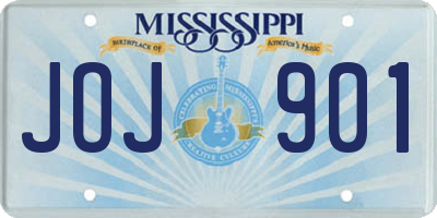 MS license plate JOJ901