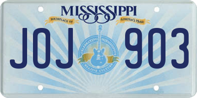 MS license plate JOJ903
