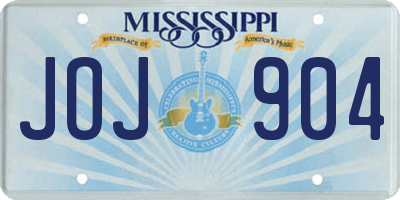 MS license plate JOJ904