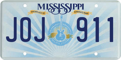 MS license plate JOJ911