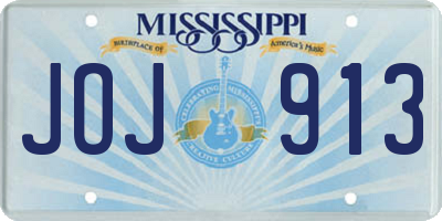 MS license plate JOJ913