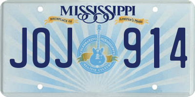 MS license plate JOJ914