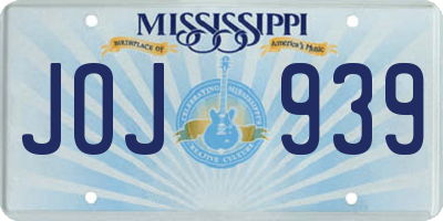 MS license plate JOJ939