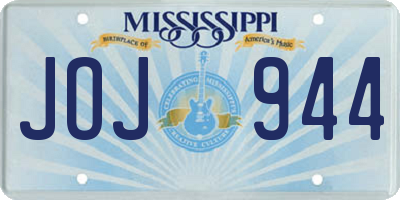 MS license plate JOJ944