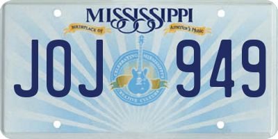 MS license plate JOJ949