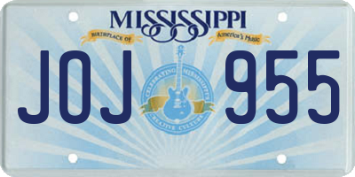 MS license plate JOJ955