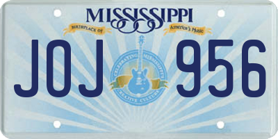 MS license plate JOJ956