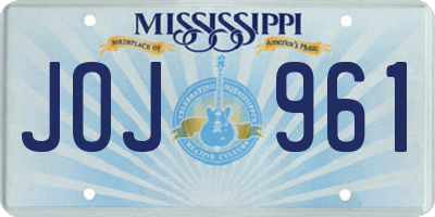 MS license plate JOJ961