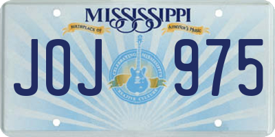 MS license plate JOJ975