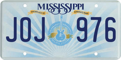 MS license plate JOJ976