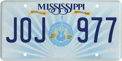 MS license plate JOJ977