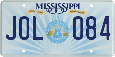 MS license plate JOL084