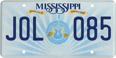 MS license plate JOL085