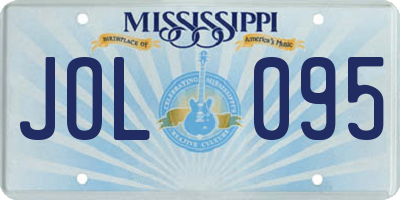 MS license plate JOL095