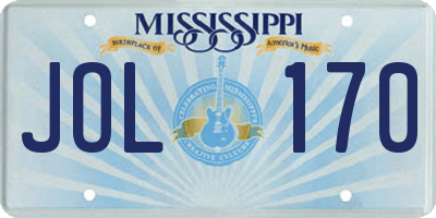 MS license plate JOL170