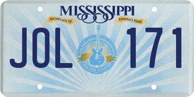 MS license plate JOL171