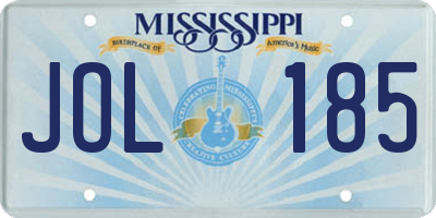 MS license plate JOL185