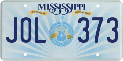 MS license plate JOL373