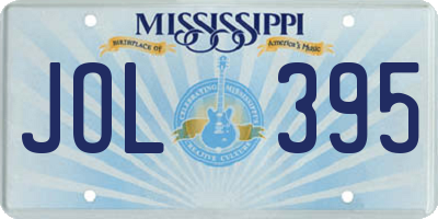 MS license plate JOL395